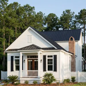 Sunny Porch Cottage With Coal Roof