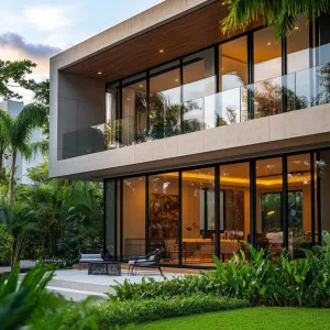 Tropical Chic Meets Glass Elegance