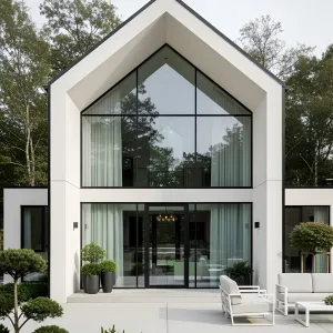 Glass-Front Gable House