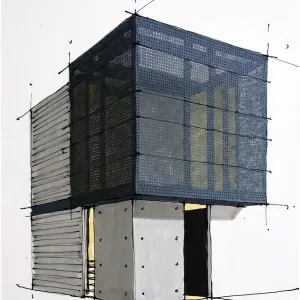 Perforated Lantern Corner Studio Home
