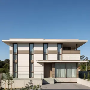 Striped Aerie Concrete Facade Villa