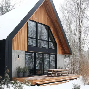 Modern Nordic Cabin with an A-Frame Twist