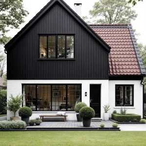 Black and White Cottage Oasis with a Twist