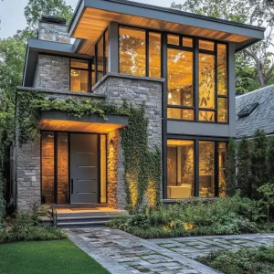 Modern Stone Escape with Ivy Charm