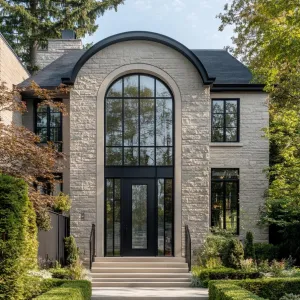 Chic Glass Archway Meets French Stone Whimsy