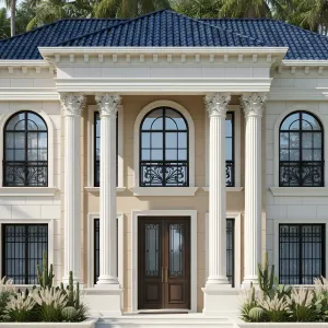 A Parade of Pillars and Palms