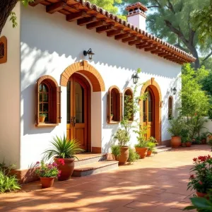 Charming Adobe Haven with a Cheerful Courtyard