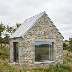 Field-View Stone Micro Cottage