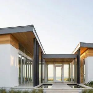 Courtyard Walk Coastal Pavilion Home