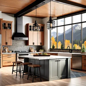 Open-concept Kitchens With Island Seating