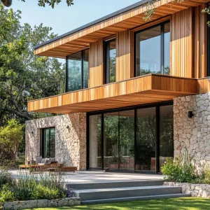 Cedar and Stone Combination