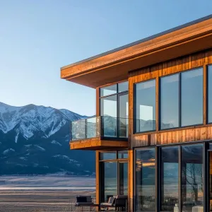 Reclaimed Wood Facade With Expansive Glass Windows