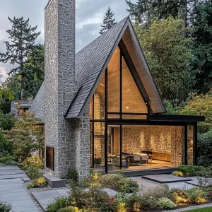 Stone Fantasy Cottage with a Gigantic Gable