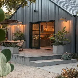 Modern Barn with a Cozy Glow