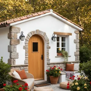 Stone-Trimmed Hearthside Micro Cottage