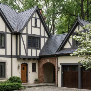Storybook Tudor Retreat With Brick Breezeway