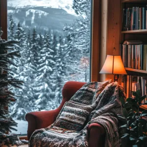 Books, Snow, and a Cozy Glow