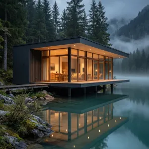 Misty Lake Forest Perch Retreat