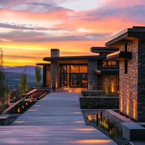 Luxury Abode Bathed in Sunset Glory