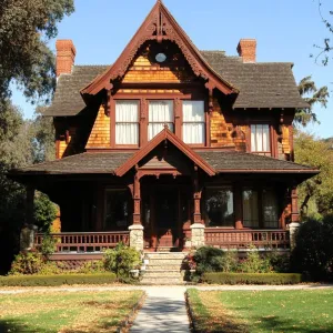 Gabled Grandeur in Autumn Splendor