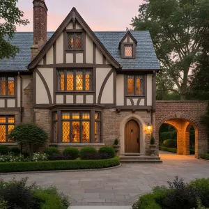 Slate-Roof Tudor with Warm Glow
