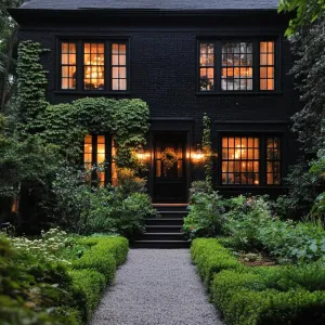 Majestic Midnight Manor Among Flora