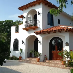 Whitewashed Wonder with Terra Cotta Trim