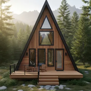 A-Frame Wonderland: Steps to a Wooded Dream