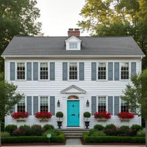 Aqua-Door Georgian Revival Charm