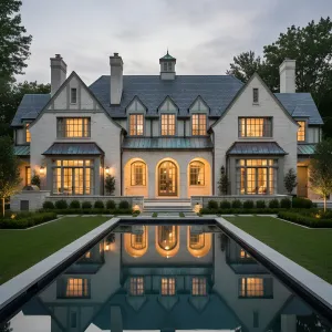Poolside Arches, Slate-Crested Tudor