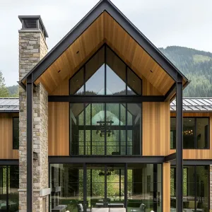 Stately Timber Retreat with a Modern Flair