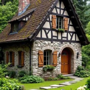 Cozy Storybook Stone Cottage Amidst the Woods