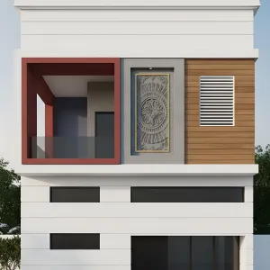 Crimson Niche With Timber Stripe