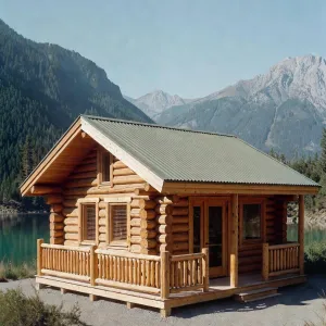 Alpine Log Haven Beside Lake