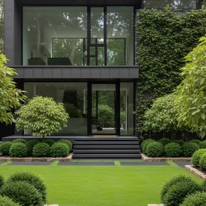 Behind the Frame: A Dance of Glass and Green