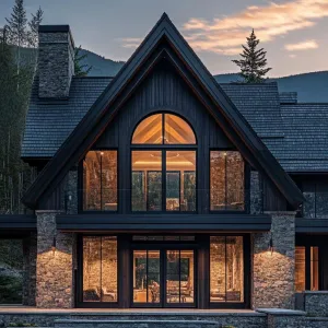 A-Frame Elegance under Twilight Glimmer