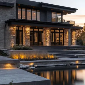 Stunning Modern Mansion at Dusk