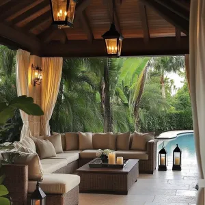 Tropical Tranquility: A Breezy Poolside Hangout