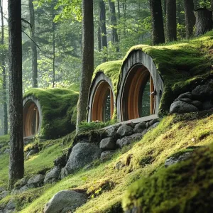 Hobbit-style House Built Into a Hillside