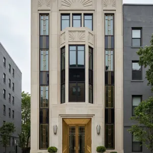 Sunburst Portico Art Deco Townhouse