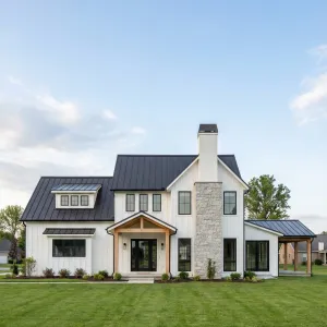 Crisp Gablefront Country Modern Home