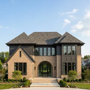 Brick Manor With Grand Arched Entry