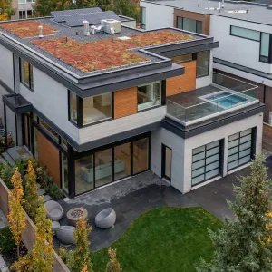 Green Roof Courtyard Home With Pool
