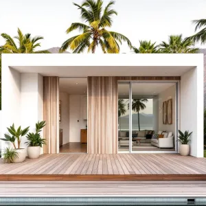 Minimalist Poolside Escape