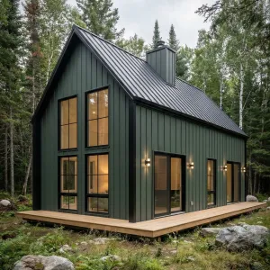 Evergreen Cabin With Framed Forest Views
