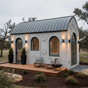 Barrel-Roof Hexapanel Micro-Cottage