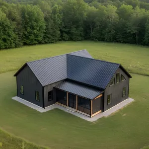 Forest-Edge Charcoal L-Shape Retreat