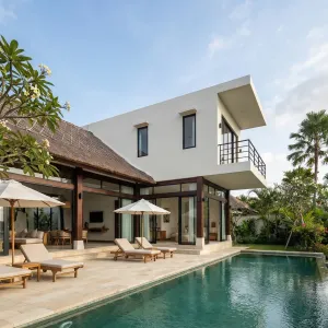 Cantilevered Poolfront Modern Bali Villa