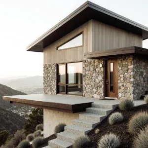 Hillside Haven: Pebbled Perch with a View
