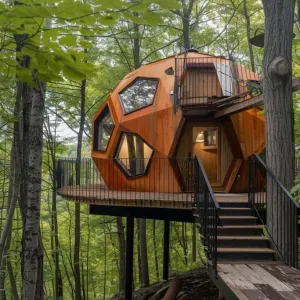 Geodesic Dome Cabin